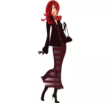 Sticker shopping femme robe - TenStickers