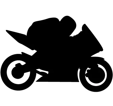 Sticker silhouette motard - TenStickers