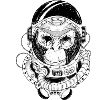 Sticker singe astronaute - TenStickers
