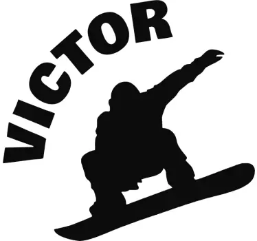 Sticker Mural Silhouette Snowboard Personnalisable - TenStickers