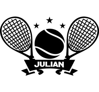 Sticker Maison Tennis avec Prénom - TenStickers