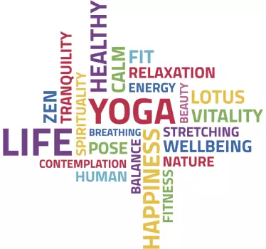 Sticker motivation sport yoga concept - TenStickers