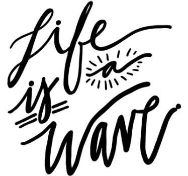 Sticker surf Life is a wave - TenStickers