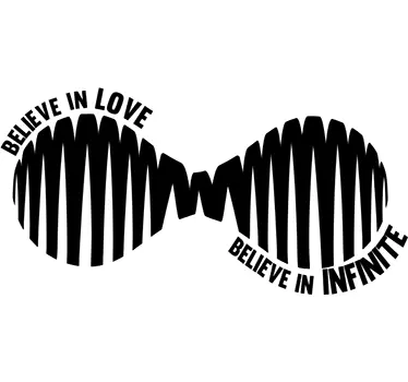Sticker symbole infini texte - TenStickers