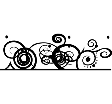 Sticker tête de lit cercles abstraits - TenStickers