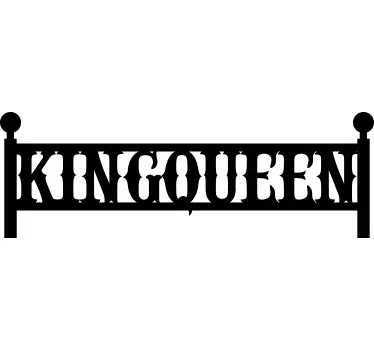Sticker tête de lit king queen - TenStickers
