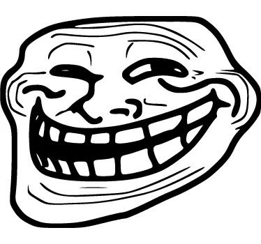 Sticker tête de troll - TenStickers