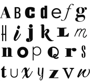 Sticker Texte Alphabet moderne - TenStickers