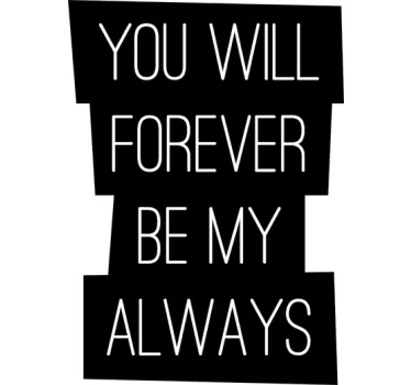 Sticker texte bloc de citation romantique - TenStickers