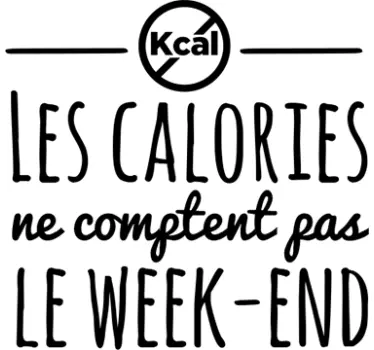 Sticker texte calories - TenStickers