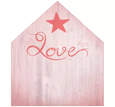 Sticker texte de lit Love - TenStickers