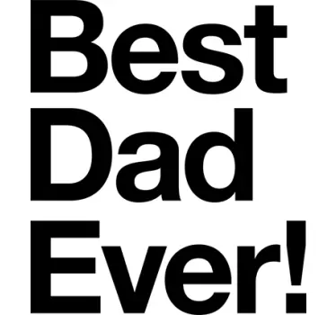 Sticker texte exclamation du meilleur papa de tous les temps - TenStickers