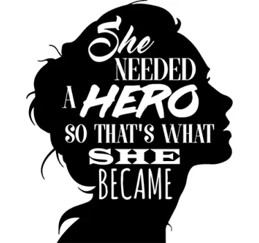 Sticker texte hero - TenStickers