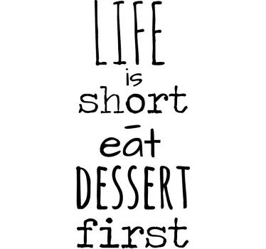 Sticker texte "Life is short" - TenStickers