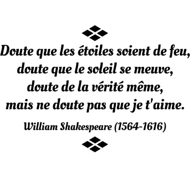 Sticker texte Shakespeare - TenStickers