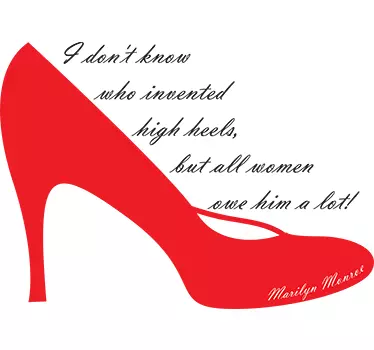 Sticker texte talons hauts - TenStickers
