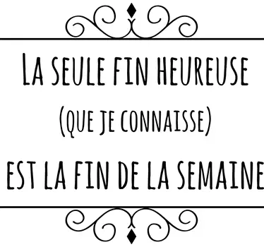 Sticker texte week-end - TenStickers