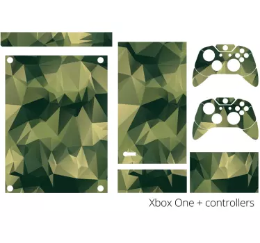 Sticker xbox motif camouflage militaire géométrique - TenStickers