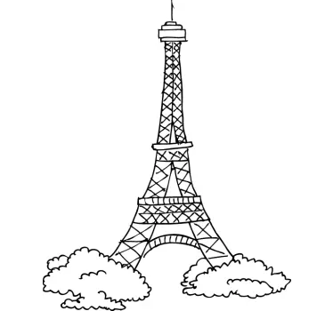Sticker dessin de la Tour Eiffel - TenStickers