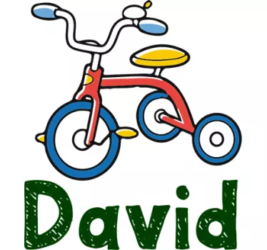 Sticker tricycle personnalisable - TenStickers