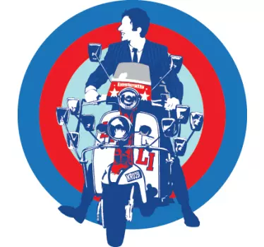 Sticker véhicule moto vintage - TenStickers