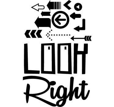 Sticker vertical look right - TenStickers
