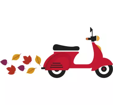 Sticker Vespa feuilles - TenStickers