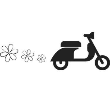 Sticker Vespa fleurs - TenStickers