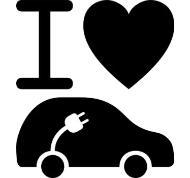 Sticker voiture électrique - TenStickers