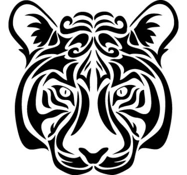 Sticker voiture tête de tigre - TenStickers