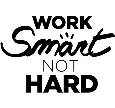 Stickers bureaux work smart not hard - TenStickers