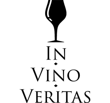 Stickers citation latine in vino veritas - TenStickers