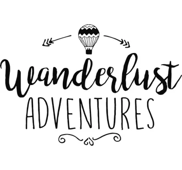 Sticker Maison Aventures Wanderlust - TenStickers