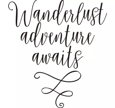 Sticker Maison Wanderlust Adventure Awaits - TenStickers