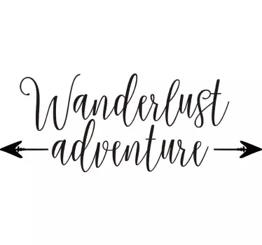 Sticker Maison Wanderlust Aventure Flèche - TenStickers