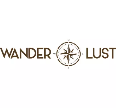 Sticker Maison Wanderlust Boussole - TenStickers