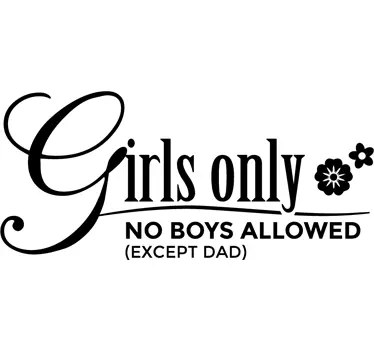 Stickers texte girls only - TenStickers