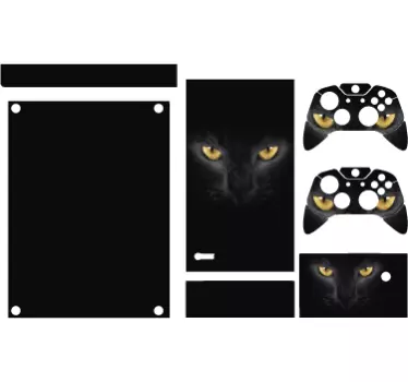 Sticker xbox yeux de chat noir - TenStickers
