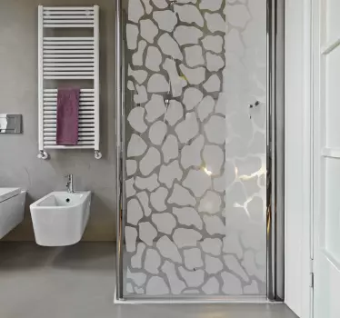 Sticker paroi de douche salle de bain motif girafe - TenStickers