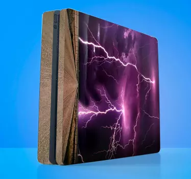 Autocollant PS4 éclairs orage - TenStickers