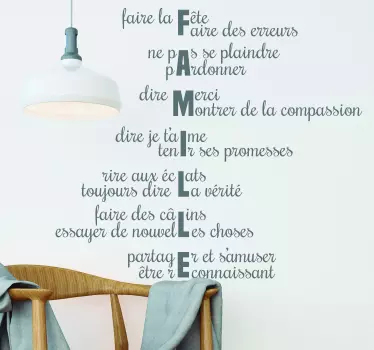 Sticker Mural Arbre de la famille - TenStickers