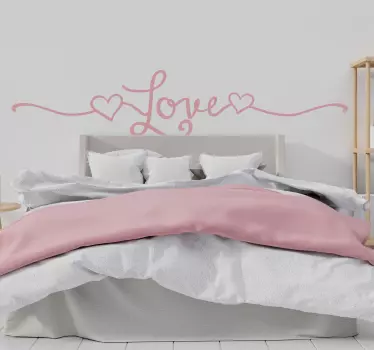 Autocollant mural style ligne amour - TenStickers