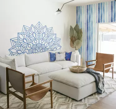 Sticker tête de lit mandala yoga - TenStickers