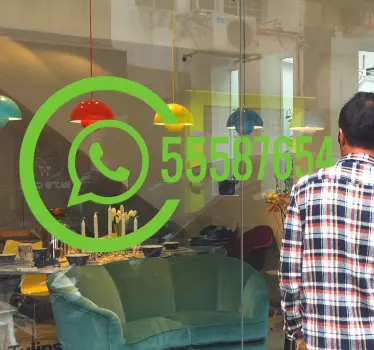 Whatapp numéro de téléphone personnalisable - TenStickers