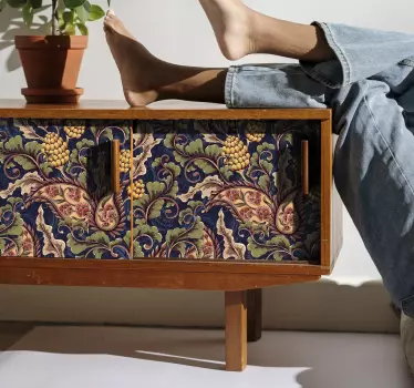 Autocollant meuble Feuilles style paisley - TenStickers