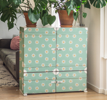 Sticker Pour Meuble Dessins Marguerites - TenStickers