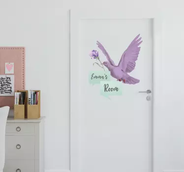 Sticker Mural Abstrait Nom de porte personnalisé - TenStickers
