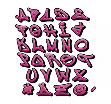 Sticker chambre enfant personnalisé graffiti pour les filles - TenStickers