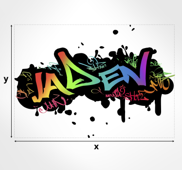 Sticker chambre enfant graffiti prénom personnalisable - TenStickers