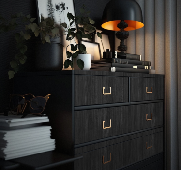 Adhésif meuble effet bois noir - TenStickers